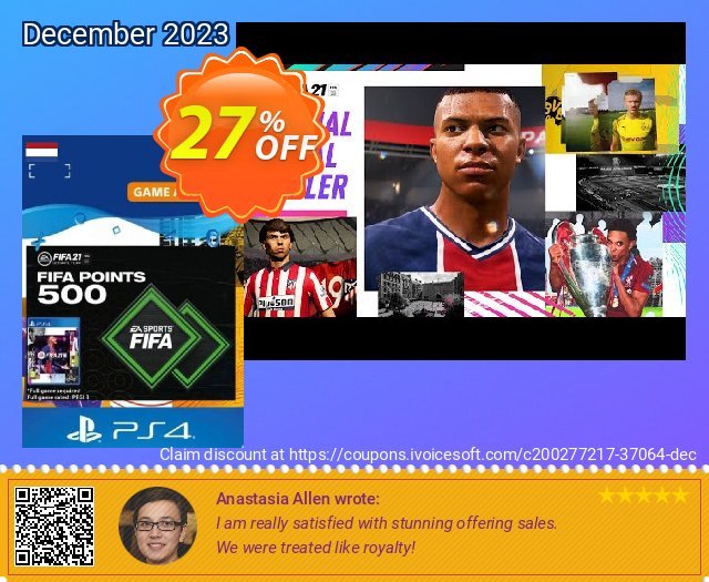 FIFA 21 Ultimate Team 500 Points Pack PS4/PS5 (Netherlands) discount 27% OFF, 2024 Spring offering deals. FIFA 21 Ultimate Team 500 Points Pack PS4/PS5 (Netherlands) Deal 2024 CDkeys