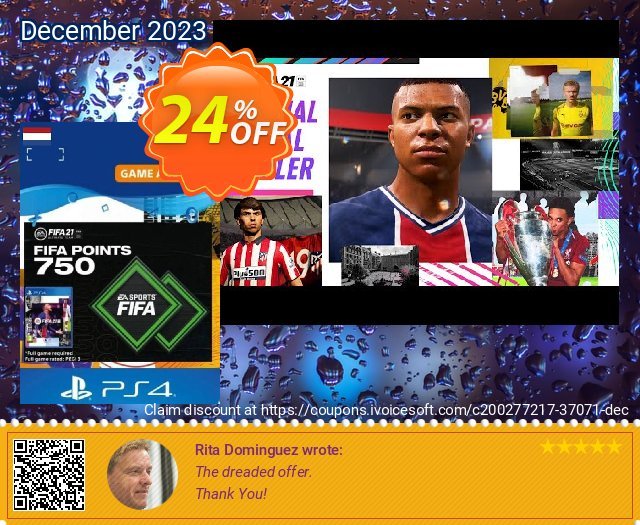 FIFA 21 Ultimate Team 750 Points Pack PS4/PS5 (Netherlands) discount 24% OFF, 2024 April Fools' Day offering sales. FIFA 21 Ultimate Team 750 Points Pack PS4/PS5 (Netherlands) Deal 2024 CDkeys