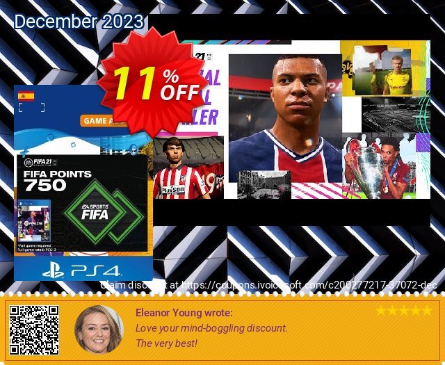 FIFA 21 Ultimate Team 750 Points Pack PS4/PS5 (Spain) menakuntukan kode voucher Screenshot