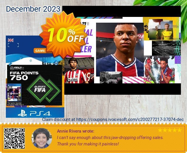 FIFA 21 Ultimate Team 750 Points Pack PS4/PS5 (UK) spitze Außendienst-Promotions Bildschirmfoto