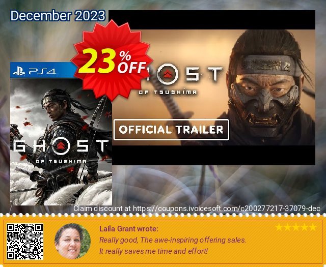 Ghost of Tsushima PS4 (EU) discount 23% OFF, 2024 Wildlife Day promo sales. Ghost of Tsushima PS4 (EU) Deal 2024 CDkeys