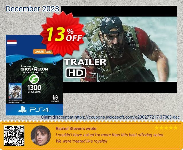 Ghost Recon Breakpoint - 1300 Ghost Coins PS4 (Netherlands) 了不起的 产品销售 软件截图