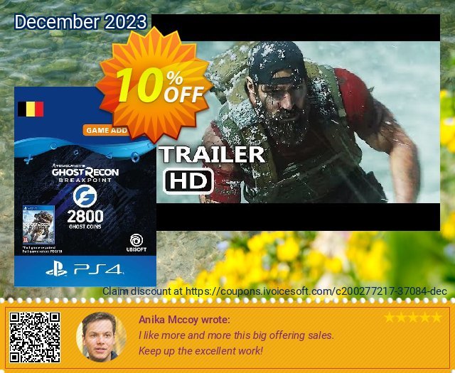 Ghost Recon Breakpoint - 2800 Ghost Coins PS4 (Belgium) fantastisch Promotionsangebot Bildschirmfoto