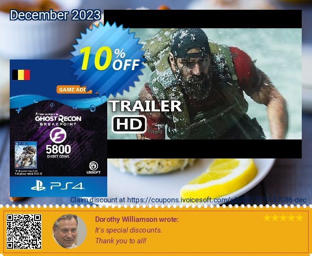 Ghost Recon Breakpoint - 5800 Ghost Coins PS4 (Belgium) 令人敬畏的 产品销售 软件截图