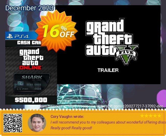 Grand Theft Auto Online Bull Shark Cash Card PS4 (Belgium) 大きい キャンペーン スクリーンショット