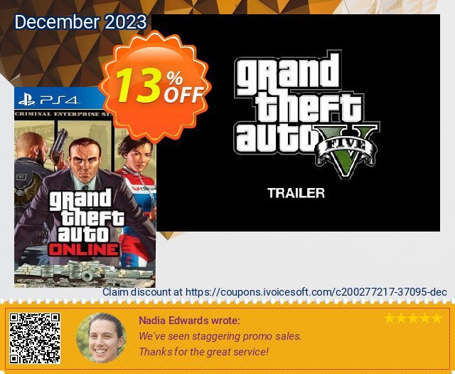 Grand Theft Auto Online - Criminal Enterprise Starter Pack PS4 (Netherlands) 惊人 折扣码 软件截图