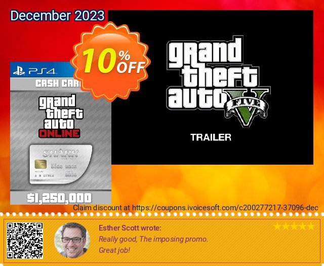 Grand Theft Auto Online Great White Shark Cash Card PS4 (Belgium) 棒极了 折扣 软件截图
