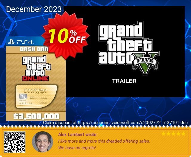 Grand Theft Auto Online Whale Shark Cash Card PS4 (Netherlands) impresif penjualan Screenshot