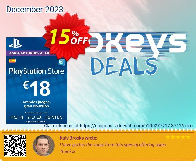 PlayStation Network (PSN) Card - 18 EUR (Spain) discount 15% OFF, 2024 April Fools' Day deals. PlayStation Network (PSN) Card - 18 EUR (Spain) Deal 2024 CDkeys