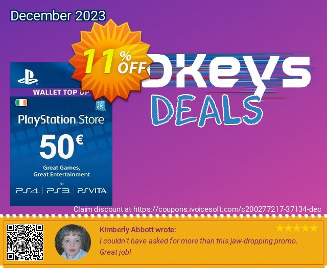 PlayStation Network (PSN) Card - 50 EUR (Ireland) discount 11% OFF, 2024 World Backup Day promotions. PlayStation Network (PSN) Card - 50 EUR (Ireland) Deal 2024 CDkeys
