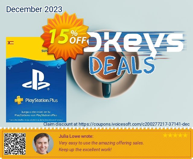 Playstation Plus - 1 Month Subscription (Spain) discount 15% OFF, 2024 April Fools' Day promo sales. Playstation Plus - 1 Month Subscription (Spain) Deal 2024 CDkeys