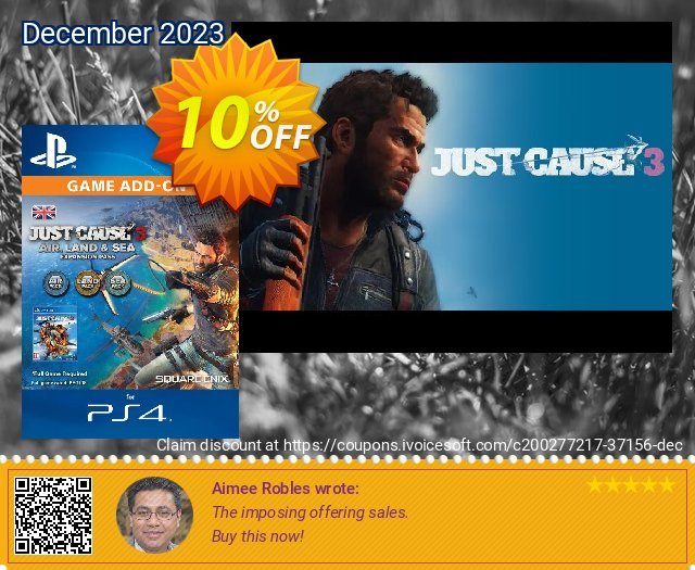 Just Cause 3 Air, Land and Sea Expansion Pass PS4 棒极了 促销 软件截图