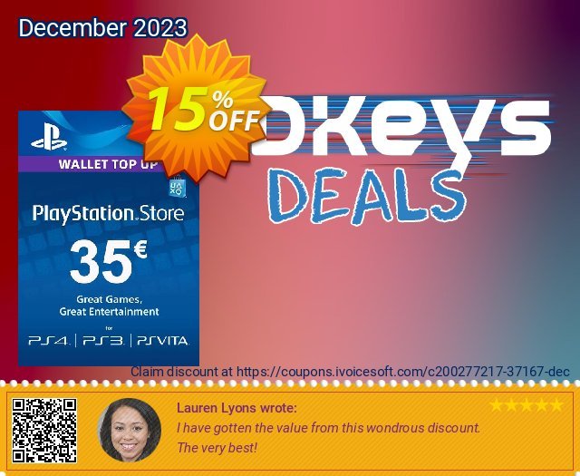 PlayStation Network (PSN) Card - 35 EUR (Netherlands) discount 15% OFF, 2024 Easter Day offering sales. PlayStation Network (PSN) Card - 35 EUR (Netherlands) Deal 2024 CDkeys