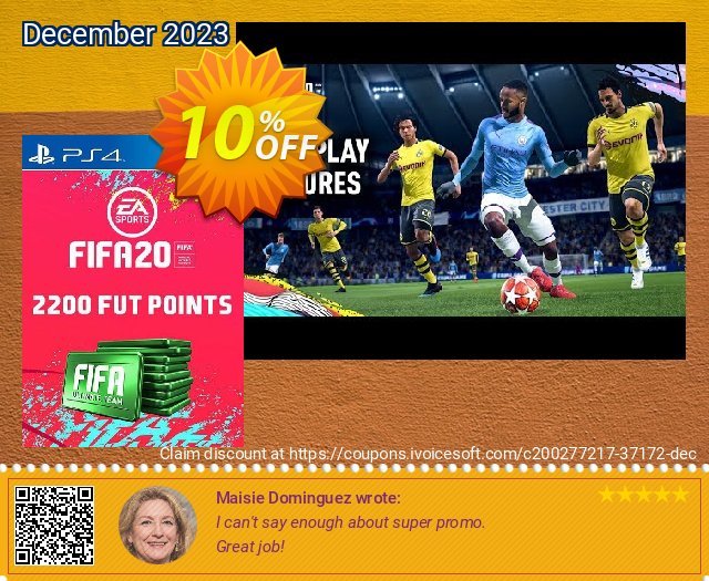 2200 FIFA 20 Ultimate Team Points PS4 (Switzerland) 优秀的 促销 软件截图