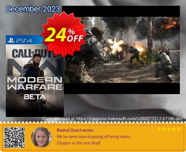 Call of Duty Modern Warfare Beta PS4 atemberaubend Beförderung Bildschirmfoto