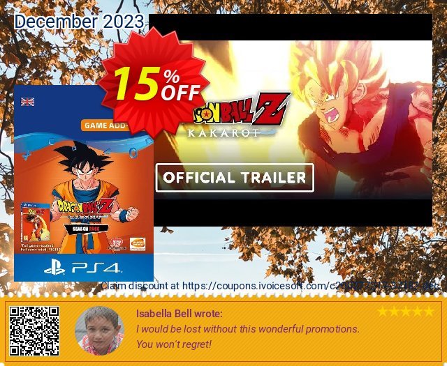 Dragon Ball Z Kakarot Season Pass PS4 (UK) 最 产品销售 软件截图