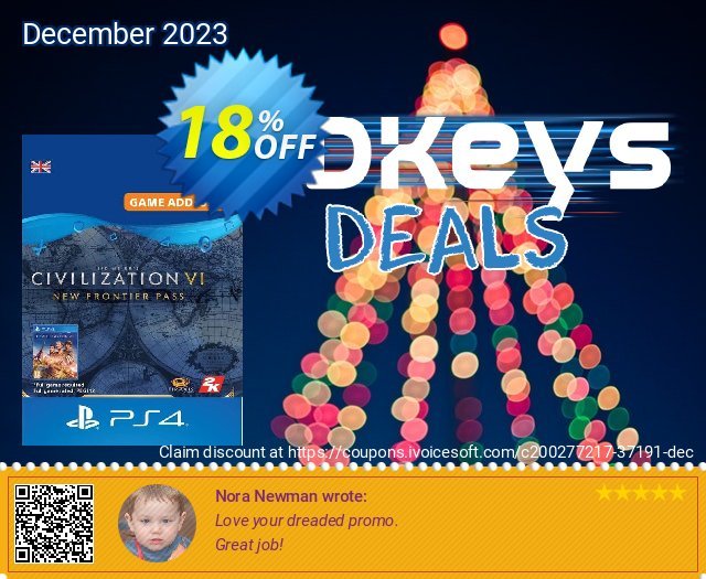 Sid Meier's Civilization VI  - New Frontier Pass PS4 UK discount 18% OFF, 2024 April Fools' Day sales. Sid Meier&#039;s Civilization VI  - New Frontier Pass PS4 UK Deal 2024 CDkeys