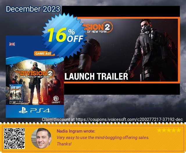 Tom Clancy's The Division 2 - Warlords of New York - Expansion PS4 UK discount 16% OFF, 2024 Easter Day deals. Tom Clancy&#039;s The Division 2 - Warlords of New York - Expansion PS4 UK Deal 2024 CDkeys