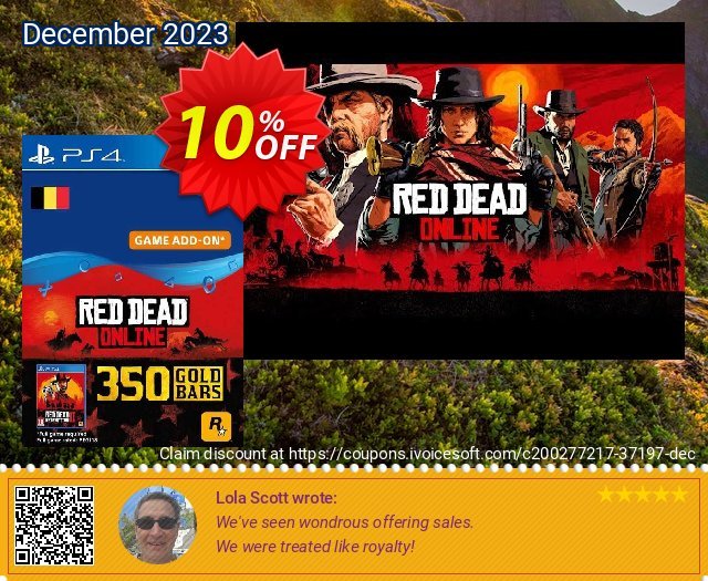 Red Dead Online - 350 Gold Bars PS4 (Belgium) 令人敬畏的 促销 软件截图