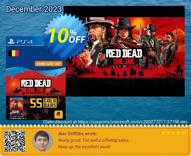 Red Dead Online - 55 Gold Bars PS4 (Belgium) luar biasa baiknya kupon diskon Screenshot