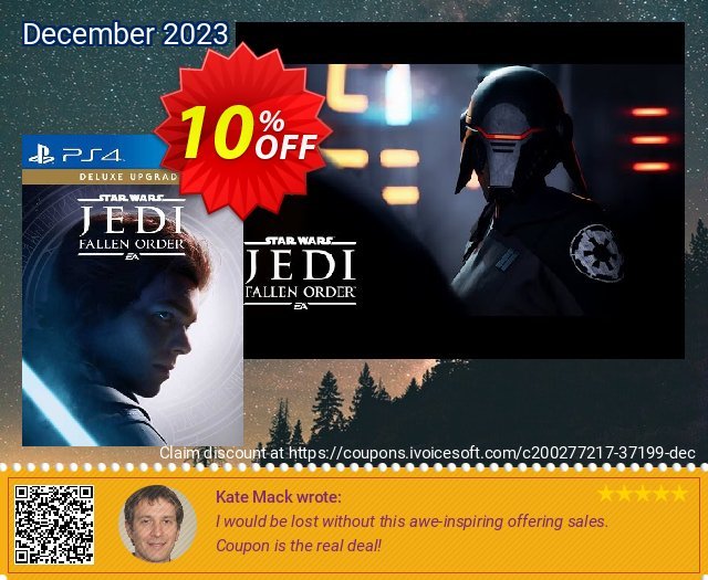 Star Wars Jedi: Fallen Order - Deluxe Edition Upgrade PS4 (Belgium) discount 10% OFF, 2024 World Backup Day promo sales. Star Wars Jedi: Fallen Order - Deluxe Edition Upgrade PS4 (Belgium) Deal 2024 CDkeys