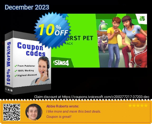 The Sims 4 Bundle - Cats and Dogs My First Pet Stuff PS4 (Netherlands) ausschließenden Promotionsangebot Bildschirmfoto