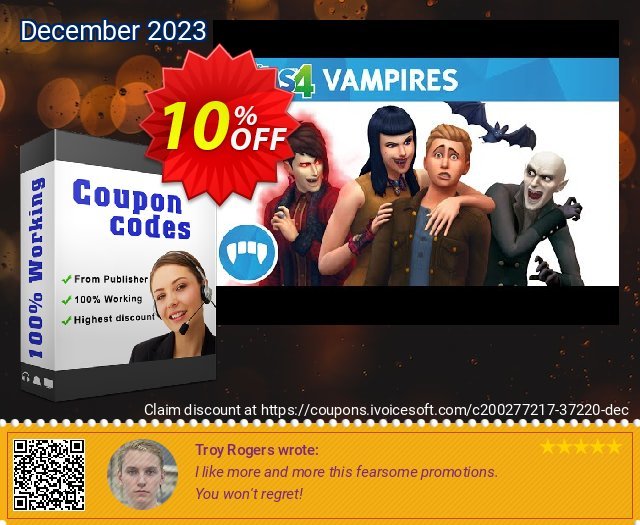 The Sims 4 - Vampires Expansion Pack PS4 (Netherlands) 美妙的 折扣码 软件截图