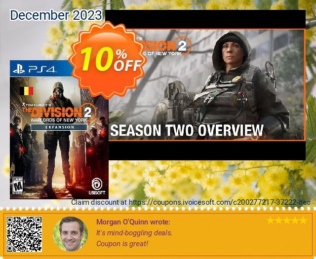 Tom Clancy&#039;s The Division 2 - Warlords of New York Expansion Pack PS4 (Belgium) mengherankan penawaran promosi Screenshot