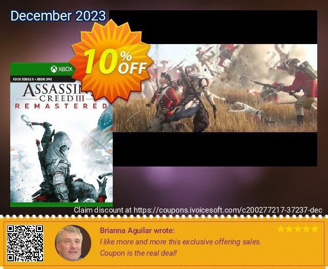Assassin's Creed III  Remastered Xbox One (EU) discount 10% OFF, 2024 Easter Day promo. Assassin&#039;s Creed III  Remastered Xbox One (EU) Deal 2024 CDkeys