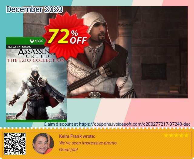 Assassin&#039;s Creed - The Ezio Collection Xbox One mewah voucher promo Screenshot