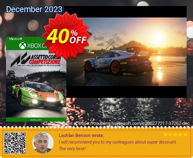 Assetto Corsa Competizione Xbox One (UK) discount 40% OFF, 2024 Easter Day offering sales. Assetto Corsa Competizione Xbox One (UK) Deal 2024 CDkeys