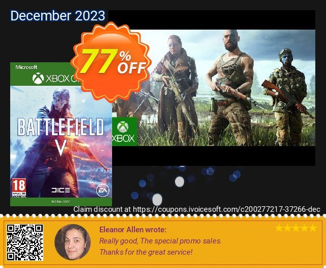 Battlefield V 5 Xbox One (UK) 令人敬畏的 优惠码 软件截图