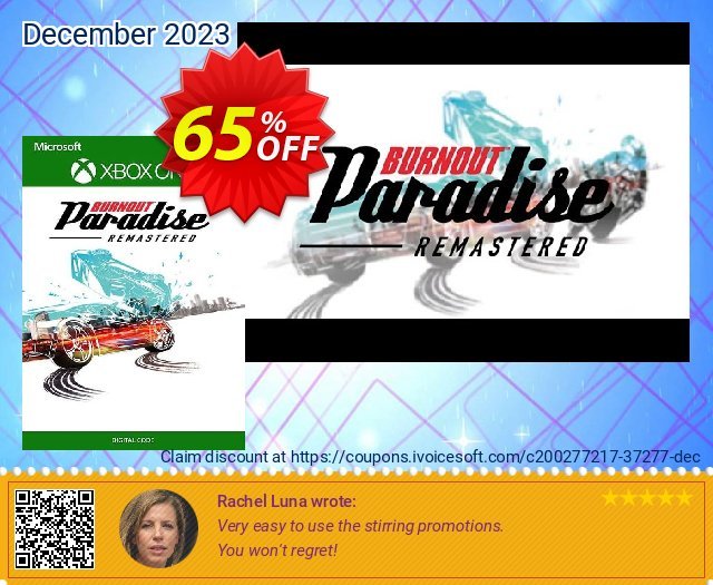 Burnout Paradise Remastered Xbox One (UK) 令人敬畏的 产品销售 软件截图