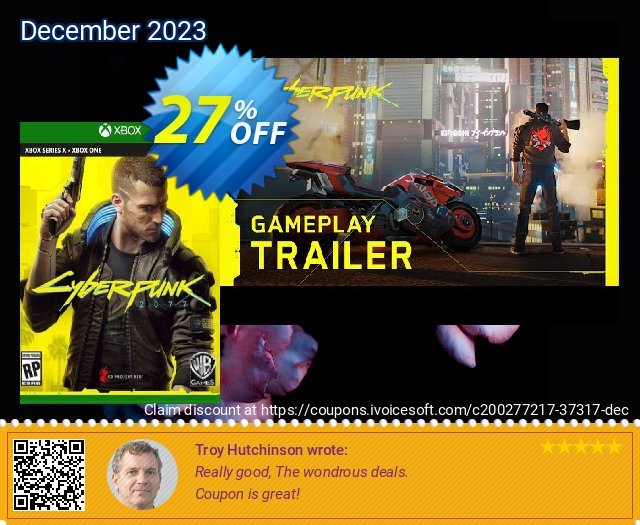 Cyberpunk 2077 Xbox One (EU) discount 27% OFF, 2024 World Press Freedom Day offering sales. Cyberpunk 2077 Xbox One (EU) Deal 2024 CDkeys