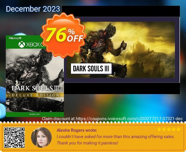 Dark Souls III 3 - Deluxe Edition Xbox One (UK) discount 76% OFF, 2024 April Fools' Day offering sales. Dark Souls III 3 - Deluxe Edition Xbox One (UK) Deal 2024 CDkeys