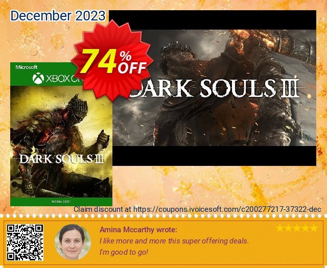 Dark Souls III 3 Xbox One (UK) discount 74% OFF, 2024 April Fools Day offering sales. Dark Souls III 3 Xbox One (UK) Deal 2024 CDkeys
