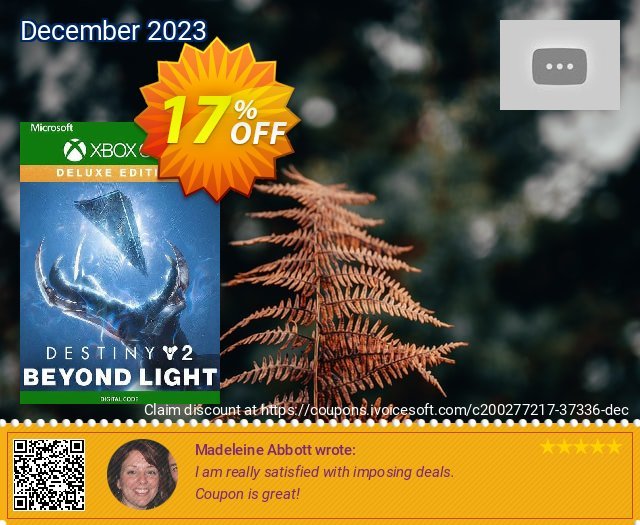 Destiny 2: Beyond Light Deluxe Edition Xbox One (EU) discount 17% OFF, 2024 Easter offering sales. Destiny 2: Beyond Light Deluxe Edition Xbox One (EU) Deal 2024 CDkeys