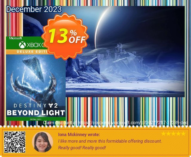 Destiny 2: Beyond Light Deluxe Edition Xbox One (WW) discount 13% OFF, 2024 Spring offering sales. Destiny 2: Beyond Light Deluxe Edition Xbox One (WW) Deal 2024 CDkeys