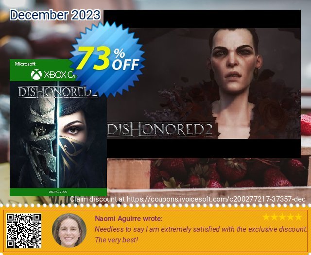 Dishonored 2 Xbox One (UK) 令人敬畏的 促销 软件截图