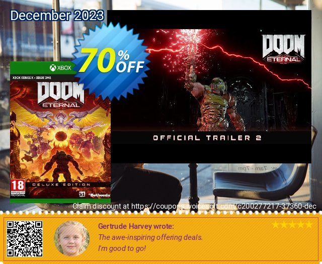 DOOM Eternal - Deluxe Edition Xbox One (UK)  놀라운   세일  스크린 샷