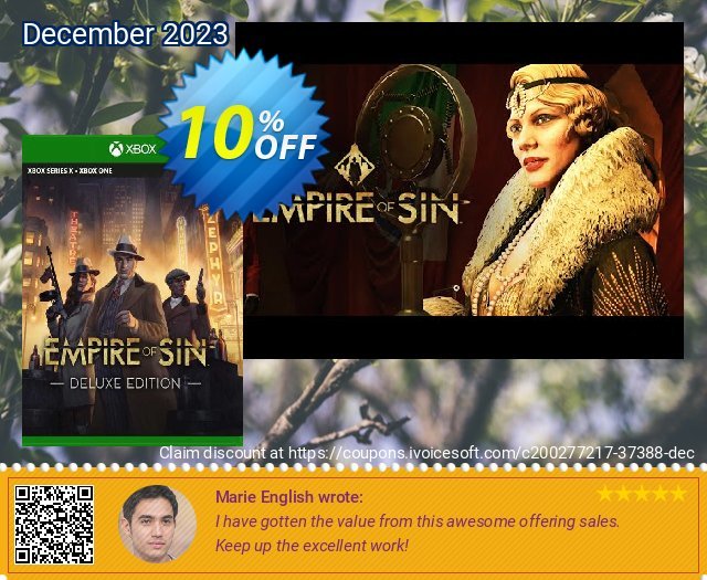 Empire of Sin - Deluxe Edition Xbox One (EU) discount 10% OFF, 2024 Int' Nurses Day promo. Empire of Sin - Deluxe Edition Xbox One (EU) Deal 2024 CDkeys