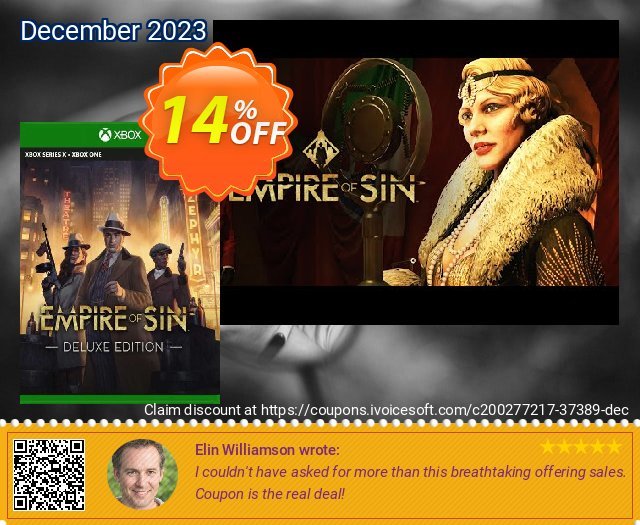 Empire of Sin - Deluxe Edition Xbox One (UK) discount 14% OFF, 2024 Mother Day offering sales. Empire of Sin - Deluxe Edition Xbox One (UK) Deal 2024 CDkeys