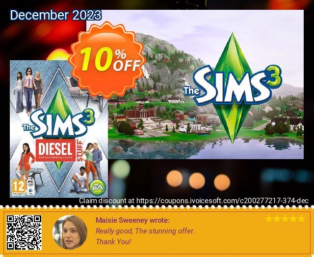 The Sims 3: Diesel Stuff Pack PC discount 10% OFF, 2024 Spring offering sales. The Sims 3: Diesel Stuff Pack PC Deal