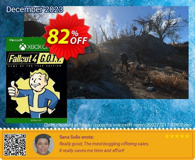 Fallout 4 - Game of the Year Edition Xbox One (US) menakjubkan voucher promo Screenshot