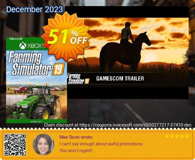 Farming Simulator 19 Xbox One (UK) umwerfenden Disagio Bildschirmfoto