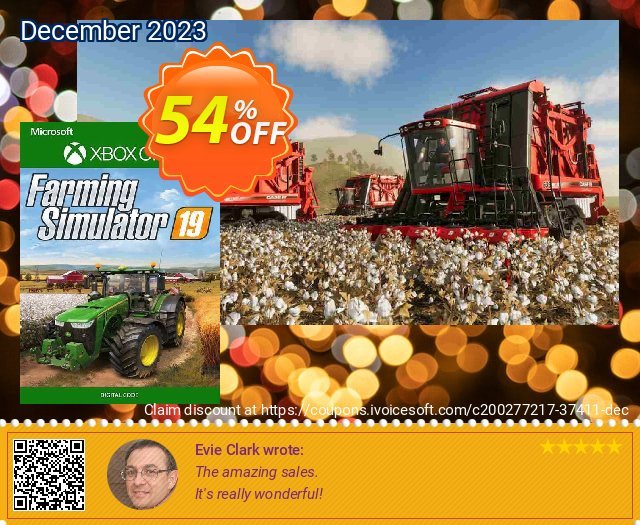 Farming Simulator 19 Xbox One (US) discount 54% OFF, 2024 April Fools' Day offering sales. Farming Simulator 19 Xbox One (US) Deal 2024 CDkeys