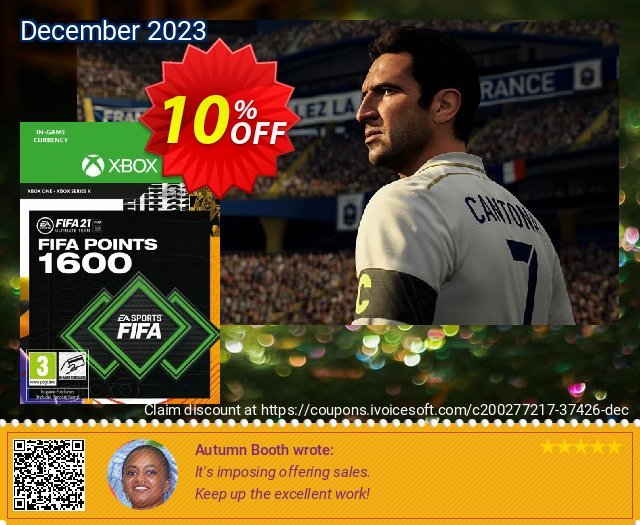 FIFA 21 Ultimate Team 1600 Points Pack Xbox One / Xbox Series X 棒极了 折扣 软件截图