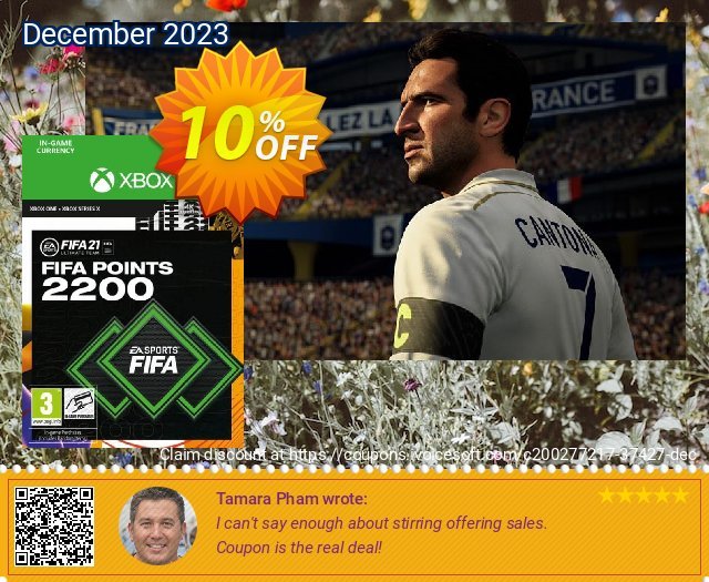 FIFA 21 Ultimate Team 2200 Points Pack Xbox One / Xbox Series X 惊人的 产品折扣 软件截图