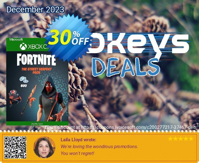 Fortnite - The Street Serpent Pack Xbox One (UK) discount 30% OFF, 2024 Memorial Day offering sales. Fortnite - The Street Serpent Pack Xbox One (UK) Deal 2024 CDkeys