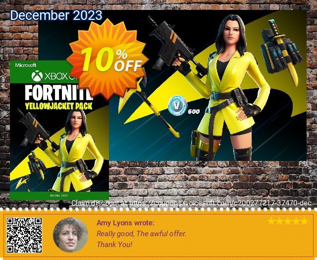 Fortnite - The Yellow Jacket Pack Xbox One (US) 了不起的 销售 软件截图
